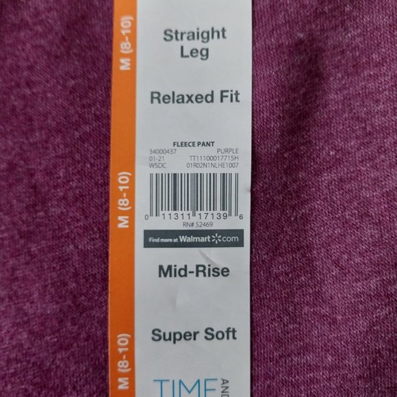 Time & Tru Fleece Sweatpants - Picture 3 of 4